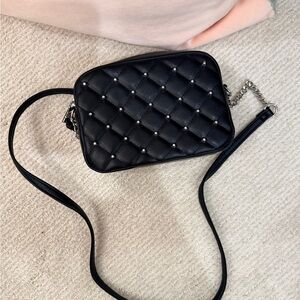 Rebecca Minkoff Black Quilted Studded Crossbody